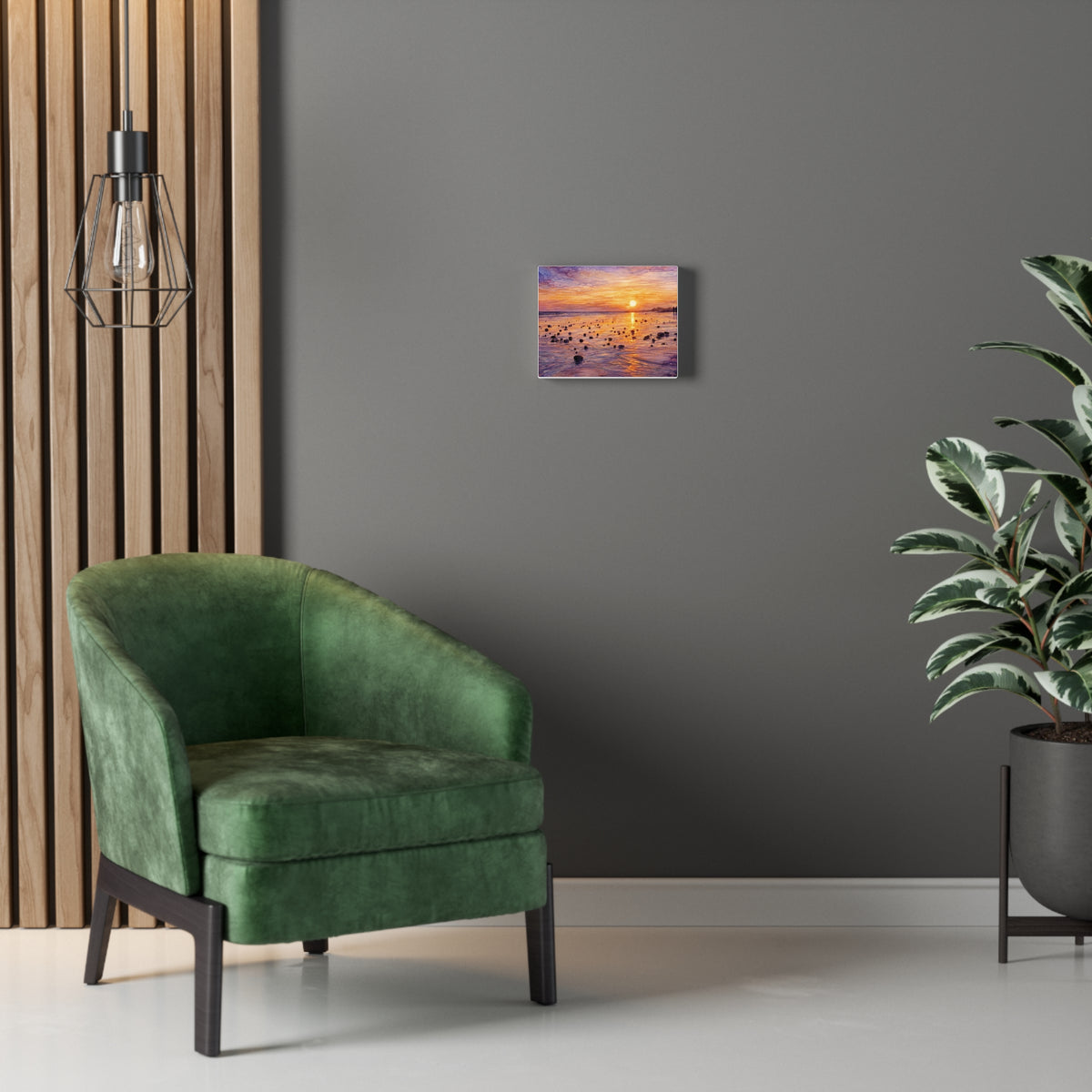 Coastal Sunset Landscape - Stretched Canvas Wall Art