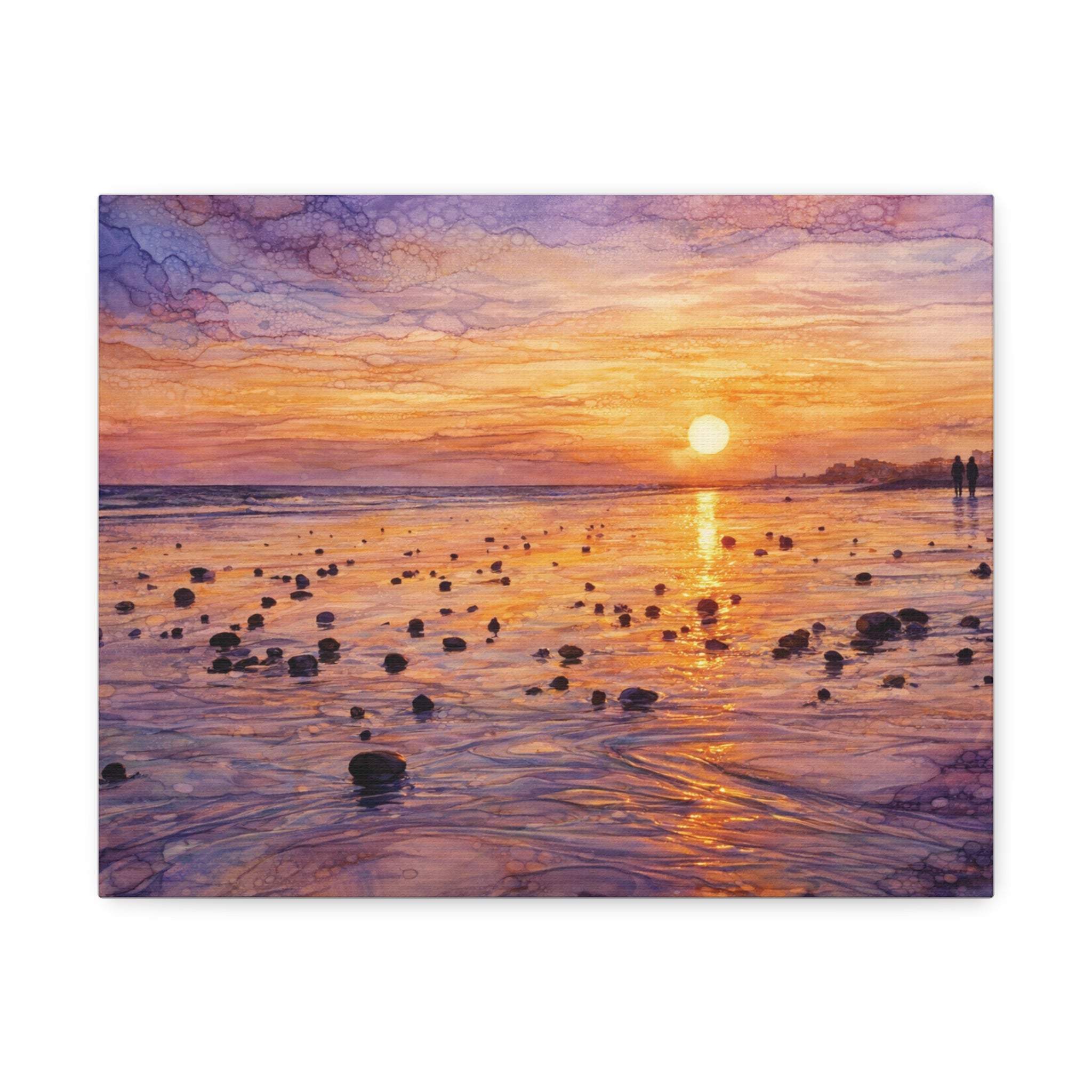 Coastal Sunset Landscape - Stretched Canvas Wall Art