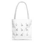 Seagull Pattern Tote Bag, Cute Coastal Beach Tote