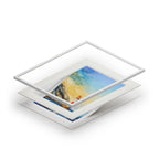 Lighthouse Seascape Alcohol Ink-Style Art Print with Passepartout Frame