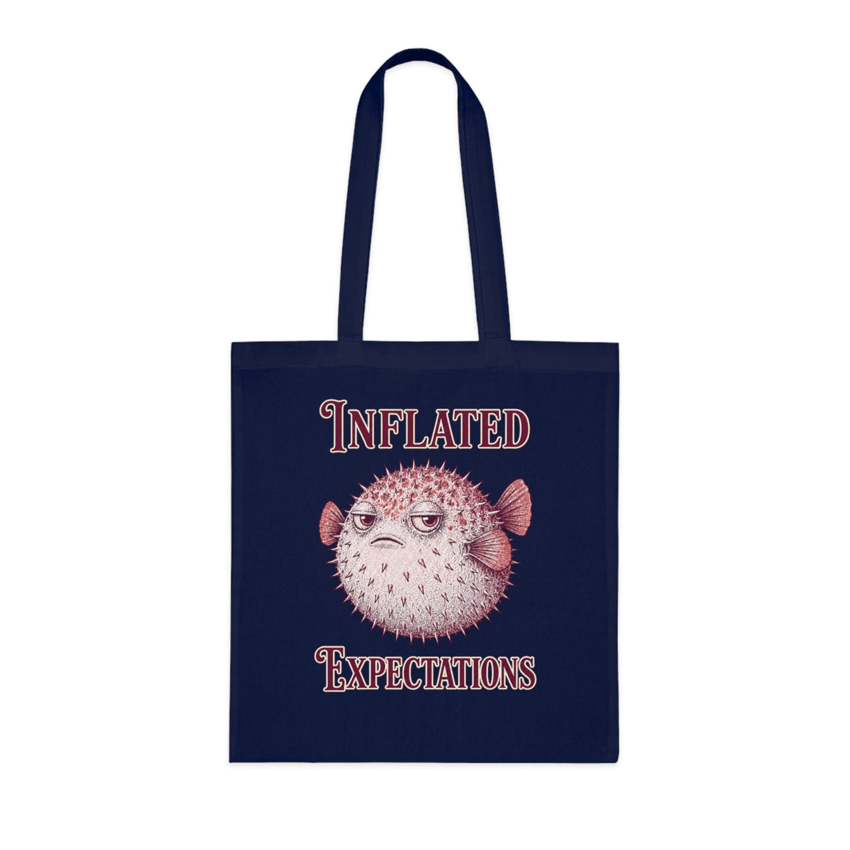 "Inflated Expectations" Pufferfish Tote Bag