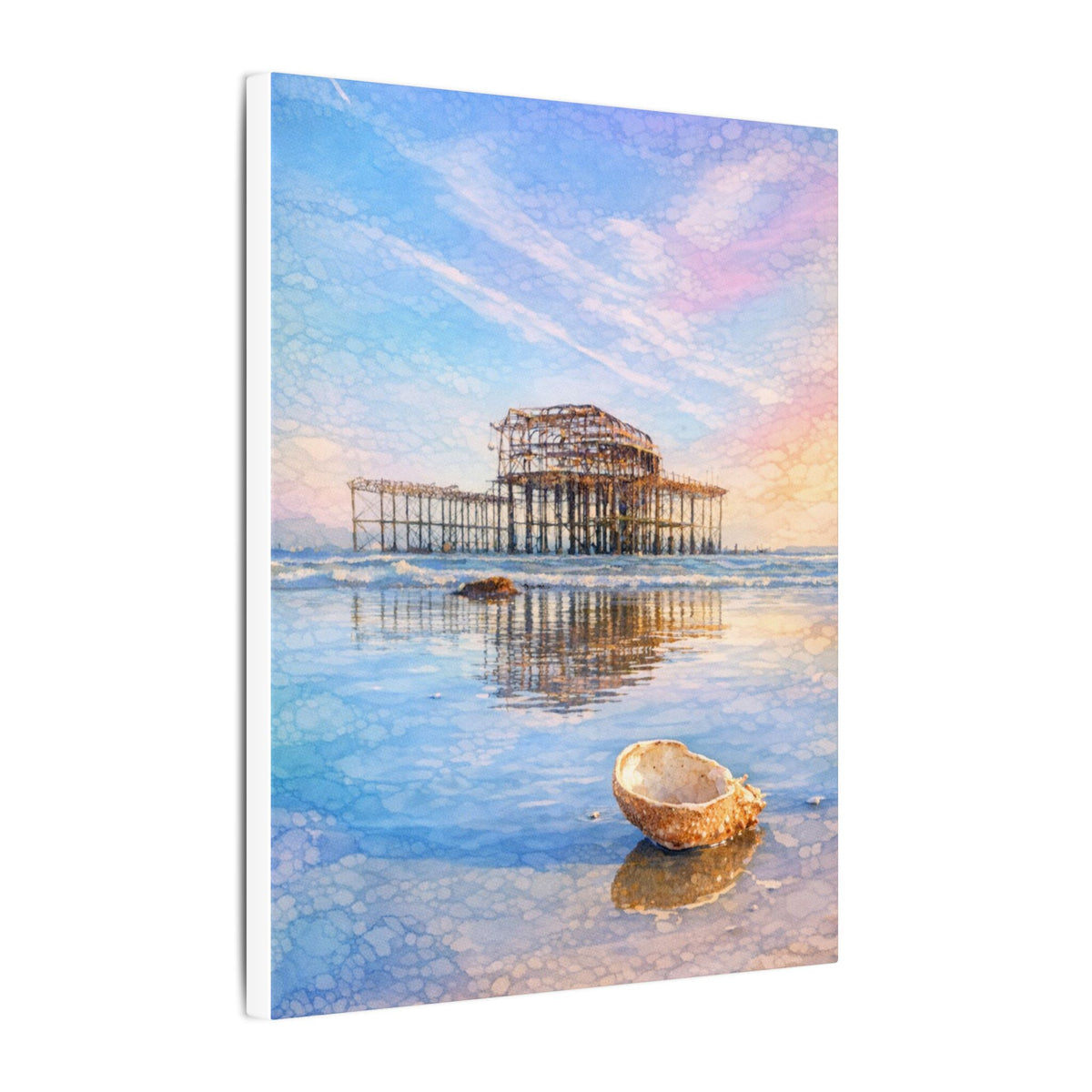West Pier Sunset Seascape Canvas