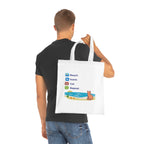 "Beach • Swim • Cat • Repeat" Cotton Tote Bag