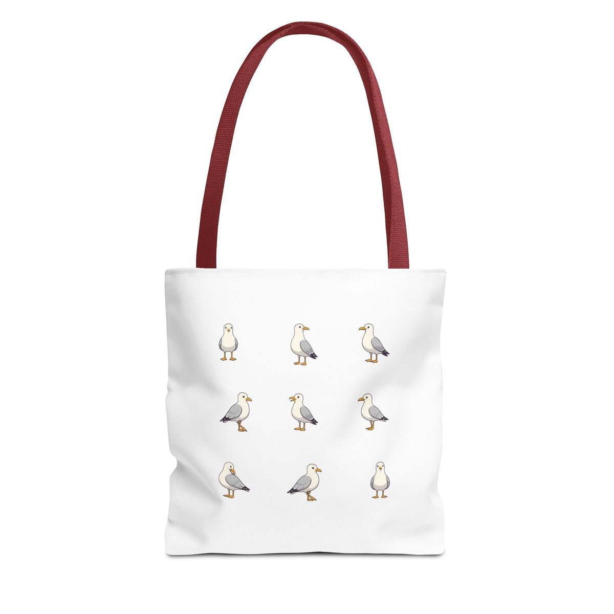 Seagull Pattern Tote Bag, Cute Coastal Beach Tote