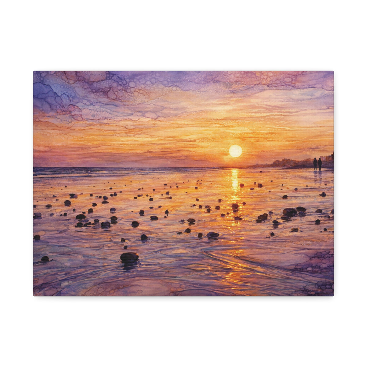 Coastal Sunset Landscape - Stretched Canvas Wall Art