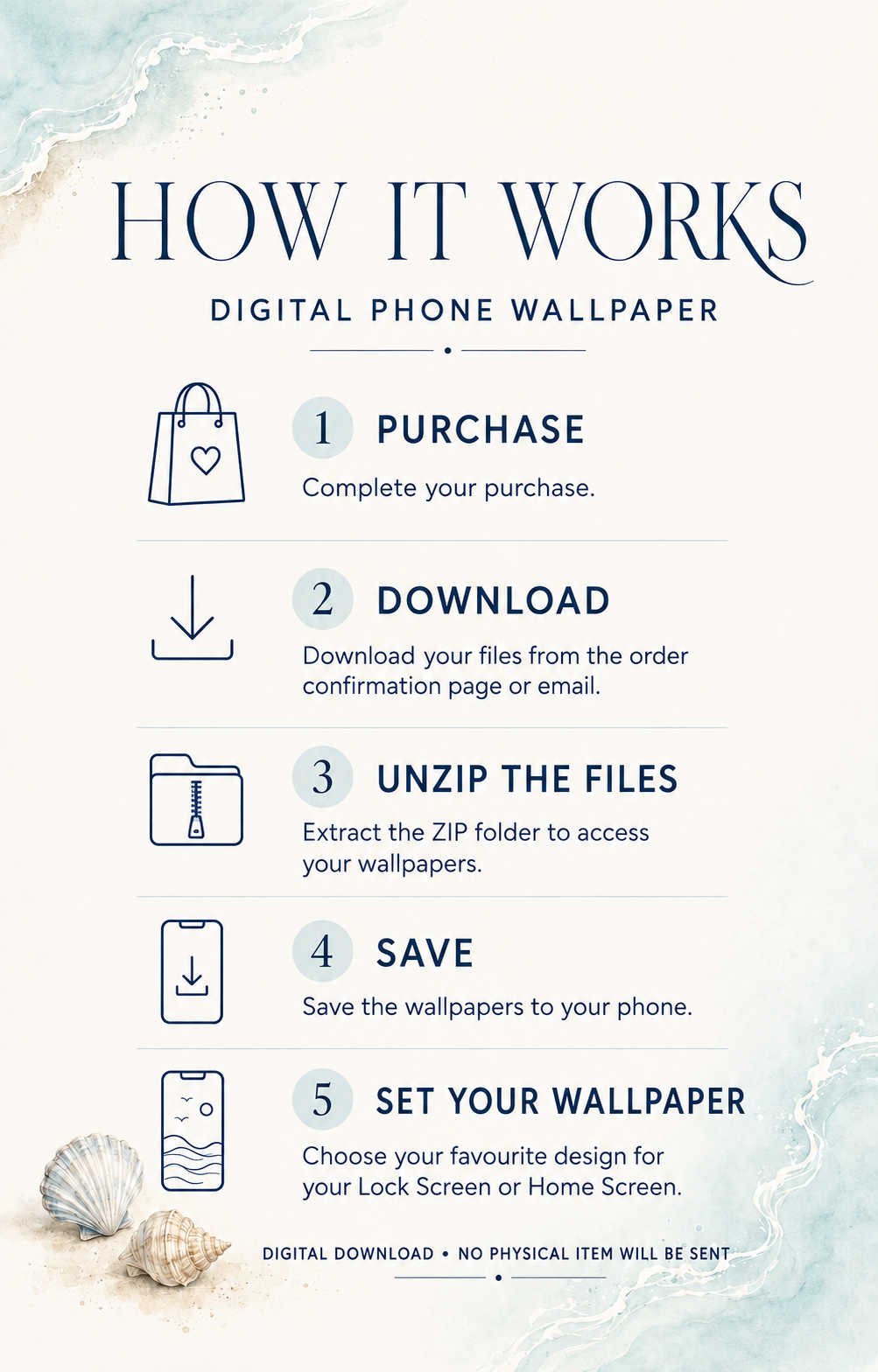 Pink Ocean Phone Wallpaper Set, Lock & Home Screens